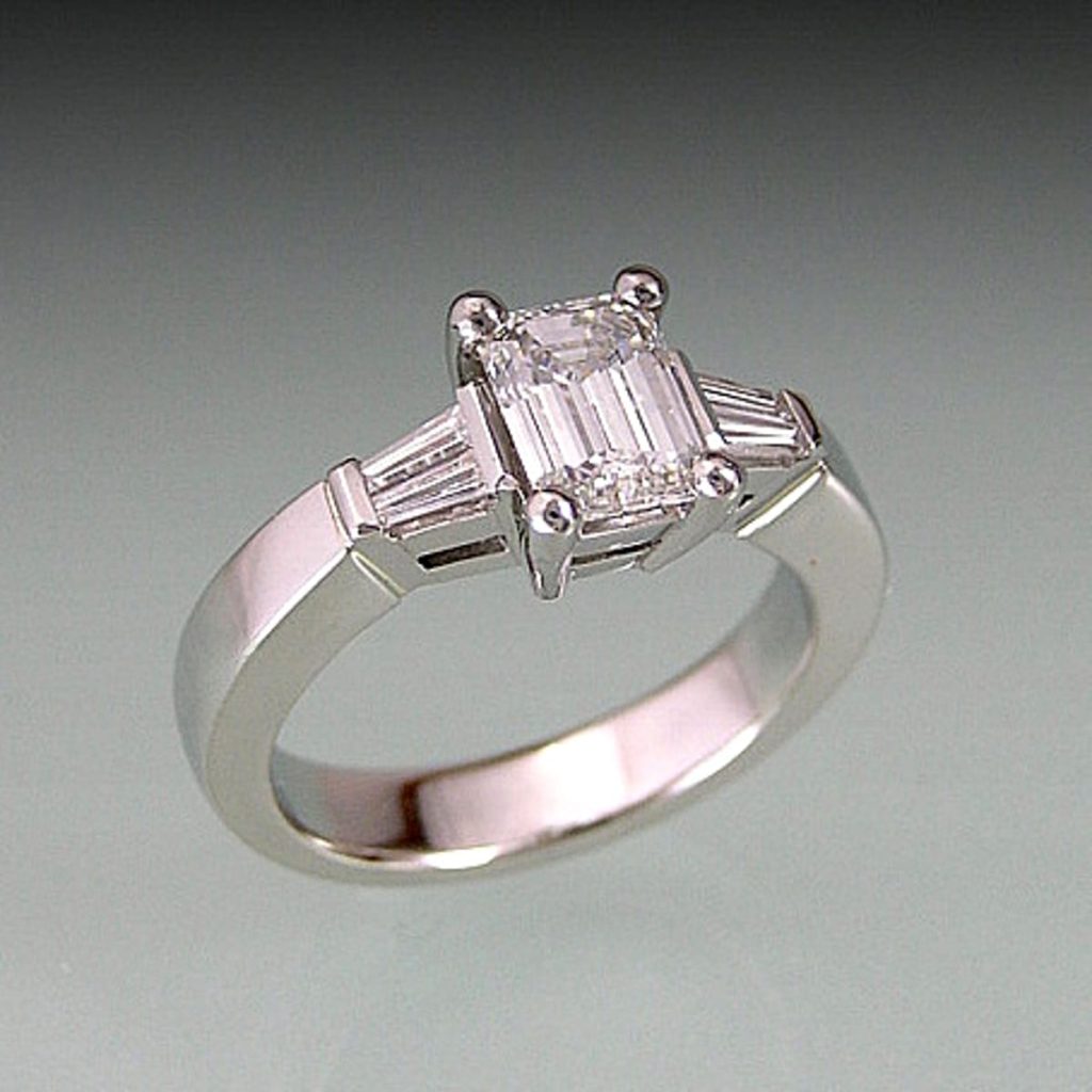 EMERALD Cut Diamond Engagement Ring