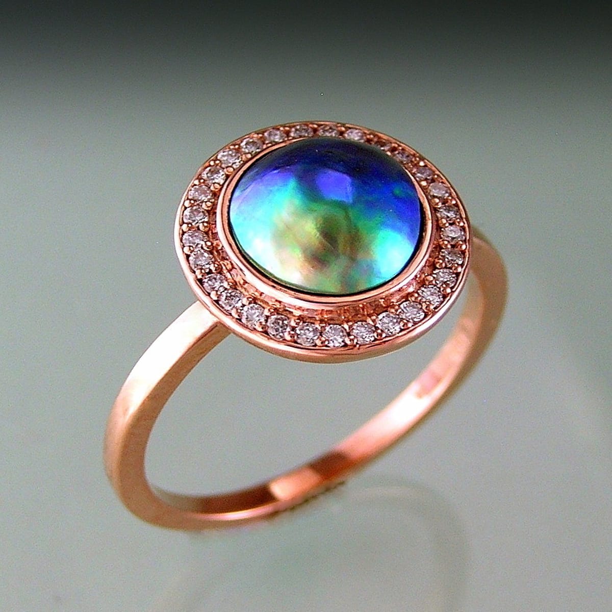 HALO Blue Pearl Ring - Orbit Jewellery | J-P Muff Design