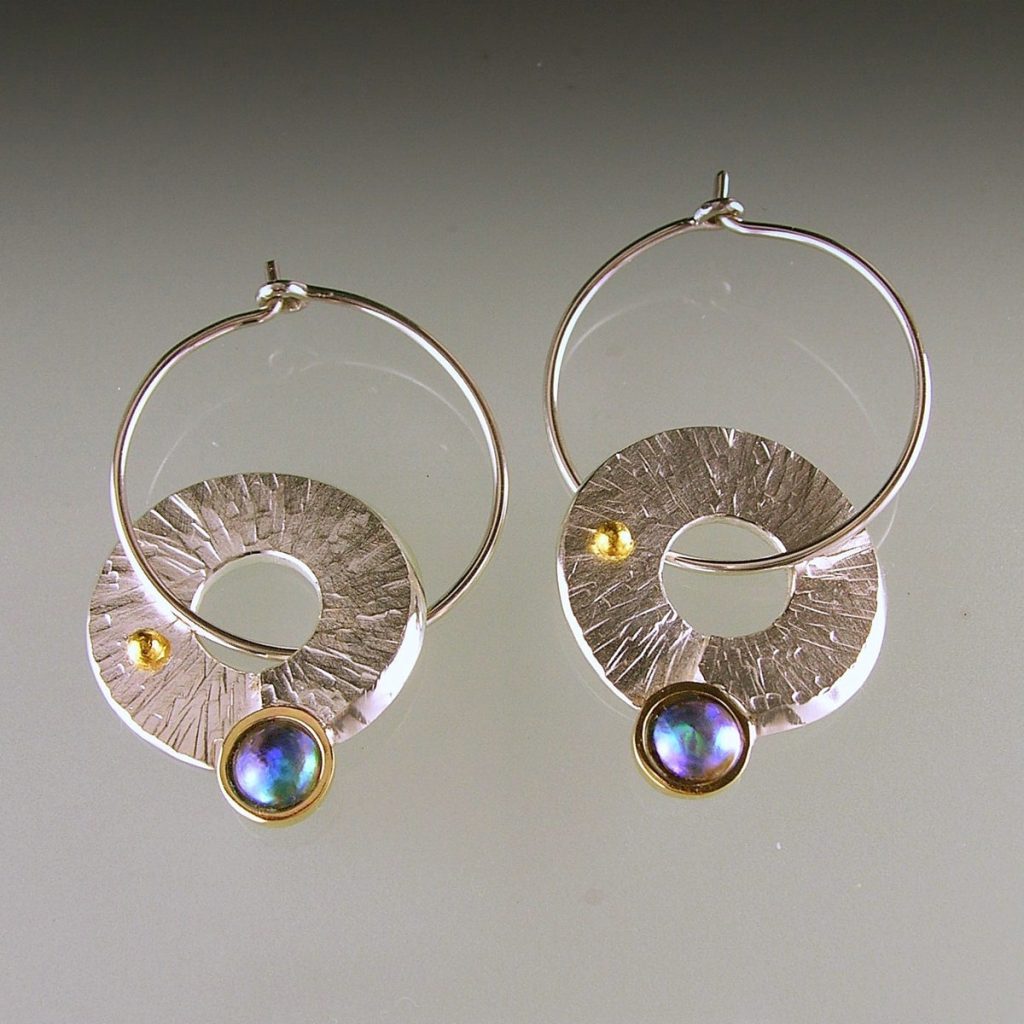 CIRCLE Paua Bluepearl Earrings